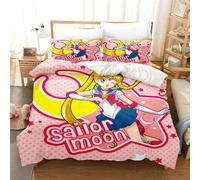Ensembles De Literie De Dessin Anime S-Sailor Moon Ensemble De Fournitures De Lit Exquis Ensemble De Housse De Couette Ensemble De Couette Ensemble De Literie Cadeau D'anniversaire De Luxe