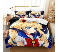 Ensembles De Literie De Dessin Anime S-Sailor Moon Ensemble De Fournitures De Lit Exquis Ensemble De Housse De Couette Ensemble De Couette Ensemble De Literie Cadeau D'anniversaire De Luxe