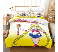Ensembles De Literie De Dessin Anime S-Sailor Moon Ensemble De Fournitures De Lit Exquis Ensemble De Housse De Couette Ensemble De Couette Ensemble De Literie Cadeau D'anniversaire De Luxe