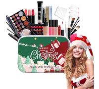 Ensembles de maquillage de Noël - Kit de maquillage portable étanche - Ensemble de Noël - Ensemble de maquillage - Fournitures cosmétiques multifonctionnelles durables avec boîte de rangement pour