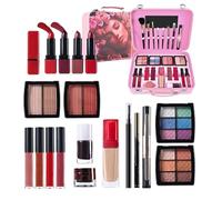 Ensembles de maquillage, kit de démarrage de maquillage cosmétique avec étui, kit complet de maquillage, palettes de fards à paupières imperméables et et vibrantes, coloré parfait pour les ad