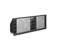 Ensembles de meuble de rangement sous pente Rion, Lot de 5, Béton/Anthracite, Anthracite, Vicco