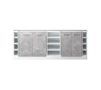 Ensembles de meuble de rangement sous pente Rion, Lot de 5, Béton, Vicco 56055