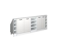 Ensembles de meuble de rangement sous pente Rion, Lot de 5, Blanc campagne/blanc, Blanc, Vicco