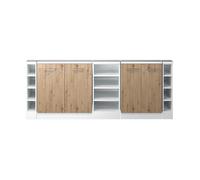 Ensembles de meuble de rangement sous pente Rion, Lot de 5, Chêne Artisan, Vicco 56054