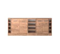 Ensembles de meuble de rangement sous pente Rion, Lot de 5, Chêne de force doré, Vicco 56044