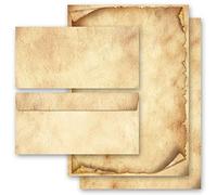 Ensembles de papeterie Antique & Histoire, ANTIQUE 50 feuilles de papier à lettres et 50 enveloppes DIN LONG sans fenêtre | Paper-Media