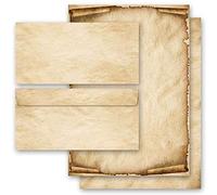 Ensembles de papeterie Antique & Histoire, OLD STYLE 50 feuilles de papier à lettres et 50 enveloppes DIN LONG sans fenêtre | Paper-Media