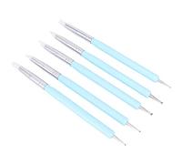 ensembles de pinceaux de peinture flexible, outils de sculpture en argile silicone double tête pour la poterie et la céramique 5 pcs