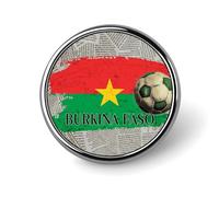 Ensembles de pins drapeau du Burkina Faso, pins de football, pins pour joueurs de sport, drapeaux de vacances, boutons de jean, badges drapeaux de pays, pins pour sac à dos, pins de revers colorés,