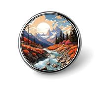 Ensembles de pins émaillés du parc national de Banff, pins émaillés représentant des paysages de villes et d'États, pins à revers, nouveaux boutons pour jeans, cadeau de voyage artistique, accessoire