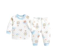 Ensembles De Pyjama, 2 Pièces Garçon Manches Longues Confortable Casual Dessin Haut Pantalon Mignon Tenue Thermique Polaire Molleton Flanelle vêtements de Nuit d'hiver Chauds