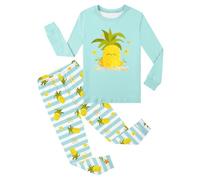 Ensembles De Pyjama, 2 Pièces Garçon Manches Longues et col Rond Doux- Uni Costume de Maison vêtements de Nuit Respirant pour Jouer et Porter - Cadeau Ensemble de Vêtements d'intérieur