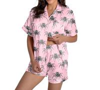 Ensembles de pyjama confortables pour femmes pour Halloween Design élégant à col rond avec motif décoratif Parfait pour les saisons d'automne et d'hiver Polyvalent pour une tenue Corset Body Noir (M)