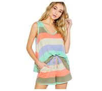 Ensembles de Pyjama Court Femme 2 Pièces Shorts Femmes Pyjama Sets sans Manches Vêtement de Nuit Été Femme Deep V avec Débardeur et Short en Modal Nuisettes Chemises de Nuit