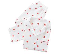 Ensembles de Pyjama Femme Ensembles de Pyjamas for Femmes vêtements de Maison Pyjamas en Coton imprimé vêtements de Nuit Femme vêtements de Maison(White,M)