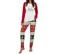 Ensembles De Pyjama Femme Noel Combinaison Hiver Polaire Sexy Chic Pijamas Pajamas Bas Noël Famille Ensemble Coton Soie Vêtements Nuit Carreaux Grande Taille Pantalon Chaud Tenue D'intérieur,XXL