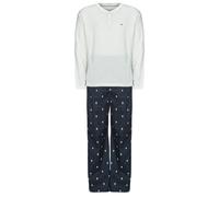 Ensembles de pyjama hommes Tommy Hilfiger LS WOVEN HENLEY PJ SET - BOXED Marine EU L