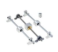 Ensembles De Rail De Guidage D'imprimante 3D T8 Vis Sans Fin + Arbre Linéaire 8mm + KP08 SK8 SC8UU + Boîtier D'écrou + Accouplement 1PC(Lead 2mm no motor,700mm)