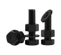 Ensembles de rondelles et écrous hexagonaux extérieurs en nylon noir, isolés en plastique, for vis à tête hexagonale métrique. Joint d'étanchéité for vis et écrous.(M10x40mm)