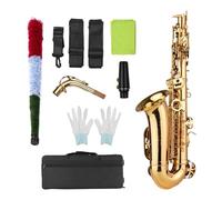 Ensembles De Saxophones Saxophone Alto En Mi Bémol Instrument À Vent Laiton Laqué Avec Étui De Transport Gants Sangles Et Chiffon Nettoyage