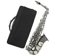 Ensembles De Saxophones Saxophone Alto En Mi Bémol Plaqué Nickel Noir Finition Laiton Avec Étui Et Accessoires(Saxophone)