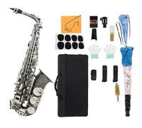 Ensembles De Saxophones Saxophone Alto En Mi Bémol Plaqué Nickel Noir Finition Laiton Avec Étui Et Accessoires(Saxophone set)