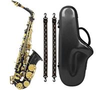 Ensembles De Saxophones Saxophone Alto Noir Et Or En Laiton Mi Bémol Avec Sangle Accessoires(2)