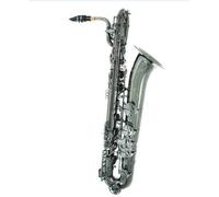 Ensembles De Saxophones Saxophone Baryton Professionnel Tubes En Laiton Finition Nickel Noir Instrument Unique Avec Étui