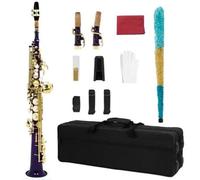 Ensembles De Saxophones Saxophone Soprano À Tube Droit En Si Bémol Au Design Sculpté Naturel Avec Étui(7)