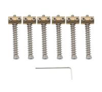 Ensembles de selles de guitare TL 6 pièces, compatibles avec Fender | Selle en acier et laiton, quincaillerie de pont, petit barillet de remplacement de 10,8 mm(Brass)