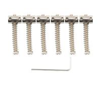 Ensembles de selles de guitare TL 6 pièces, compatibles avec Fender | Selle en acier et laiton, quincaillerie de pont, petit barillet de remplacement de 10,8 mm(Nickel)