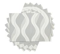 Ensembles De Sets De Table Lignes Grises Set De Table en Coton Et Lin Antidérapant Et Lavable pour La Cuisine Intérieure Et Extérieure 45X30Cm