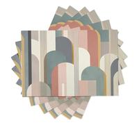 Ensembles De Sets De Table Motifs Géométriques Set De Table en Coton Et Lin Antidérapant Et Lavable pour La Cuisine Intérieure Et Extérieure 45X30Cm