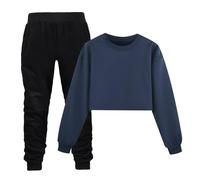 Ensembles de Sport Enfant Survêtements Sweat-Shirt avec Capuche + Pantalon Sportswear Automne Hiver Vêtement Confortable à Motif Lettre Graphique Ensemble Veste Polaire pour bébé