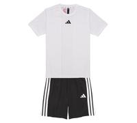 Ensemble adidas t-shirt et short Train Essentials 3 bandes blanc pur noir junior - 116