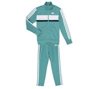 Ensembles de survêtement garcons adidas Seasonal Essentials Tiberio 3-Stripes Tricot Track Suit Kids Vert 7 / 8 ans