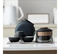 Ensembles De Tasses A Thé 1 Bowl 3 Cup Household Tea Making Travel Outdoor Portable Bag Chinese Set Supplies Zen Teapot And Kit(B)