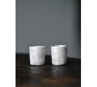 Ensembles De Tasses A Thé 20ml 2pc/set Tasse À Thé En Poterie Brute Faite La Main Petite Saké Powder Yin Vin Céramique Spirit Teaware