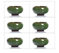 Ensembles De Tasses A Thé 6pcs 30ml Céramique Yixing Purple Clay Tea Service Crackle Glaze Kung Fu Cup Set Travel Chinese Porcelain Teacup Service A Thé De l'après-Midi(D)