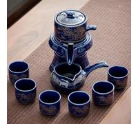 Ensembles De Tasses A Thé 8 Pcs Chinese Traditional Tea Set Bone China Teapot And Cup Travel High-grade Automatic Kung Fu Service A Thé De l'après-Midi(E)