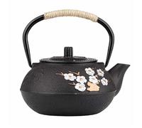 Ensembles De Tasses A Thé Bouilloire À Thé En Fonte Pour Eau Bouillante Théière Japonaise 800ML Avec Infuseur Acier Inoxydable Passoire Prune