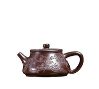 Ensembles De Tasses A Thé Bouilloire Boue Zhu Violette Avec Filtre, Service Thé Zisha, Théière En Argile 90ml, Pot Double Ligne Fleur Prunier Fait À La Main, Brut
