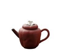 Ensembles De Tasses A Thé Bouilloire Brassage Thé Kung Fu, Service À, Cadeaux, Théière En Céramique Rôtie Zhiye De 150ml, Pot Créatif Kaki Rouge Ruyi Fait La Main Service A Thé De l'après-Midi