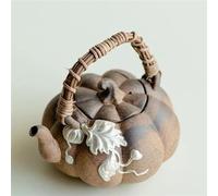 Ensembles De Tasses A Thé Bouilloire Chinoise Pour La Préparation Du Thé Outil Kung Fu Théière Rétro Raw Ore Old Rock Mud Pot Levage Citrouille Argenté Peint À Main 170ml