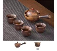 Ensembles De Tasses A Thé Ensemble De Théière Et Infuseur À Thé Rotatif 360 Degrés, Sac En Porcelaine, Service Gongfu, Portable Service A Thé De l'après-Midi(Type-GG)