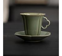 Ensembles De Tasses A Thé Ensemble Tasses À Café Avec Dessous Verre Infuseur Thé Bureau Bol Four Yue Céladon Tasse Rétro Faite La Main