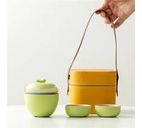 Ensembles De Tasses A Thé Ensemble Thé Kung Fu Portable Voyage Plein Air 1 Pot 2 Tasses En Céramique Tasse Craquelée Cadeau Nouvel An Chinois Vente Gros(C)