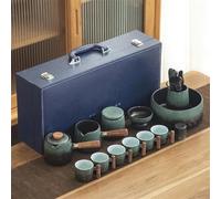 Ensembles De Tasses A Thé Ensemble Théière Et Tasses Pour Cérémonie Thé Porcelaine, Kung Fu Chinois Casseroles Cuisine Service A Thé De l'après-Midi(Green,12pcs)