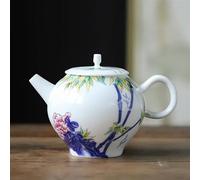 Ensembles De Tasses A Thé Home Service À Thé Boissons Bouilloire Filtrante Portable Voyage 200ml Théière En Céramique Luxe Palace Peinte La Main Fleurs Et Oiseaux(C)